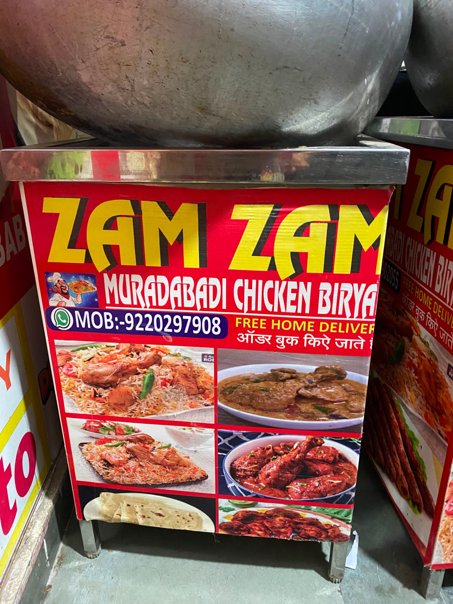 Zam Zam biryani handi counter
